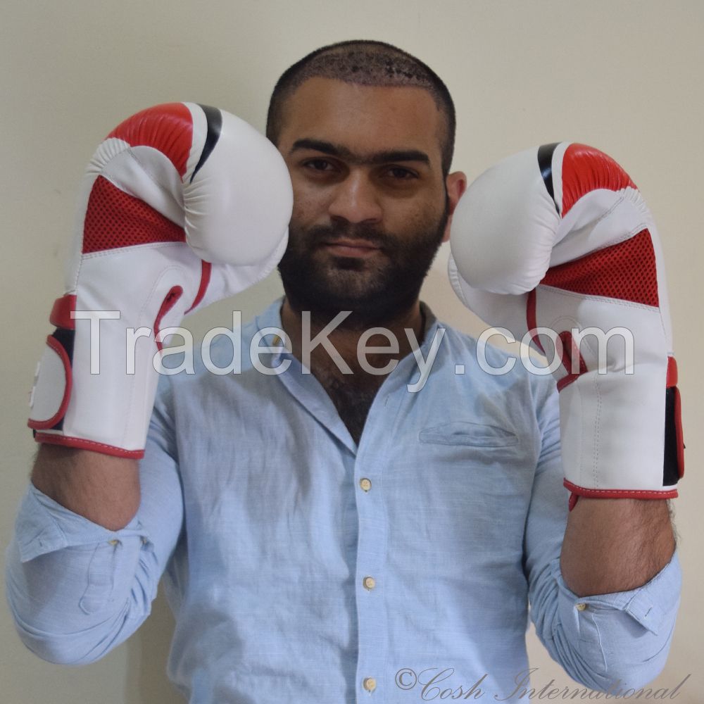 Real Leather Printed Boxing Gloves Supplier