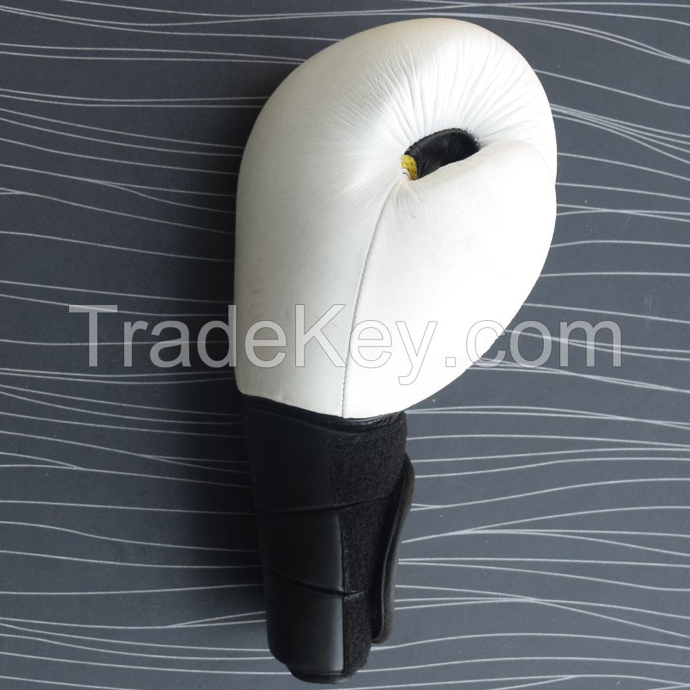 Real Leather White Boxing Gloves Supplier