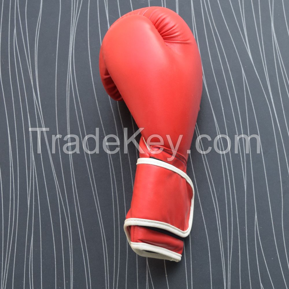 Real Leather Red Boxing Gloves Supplier