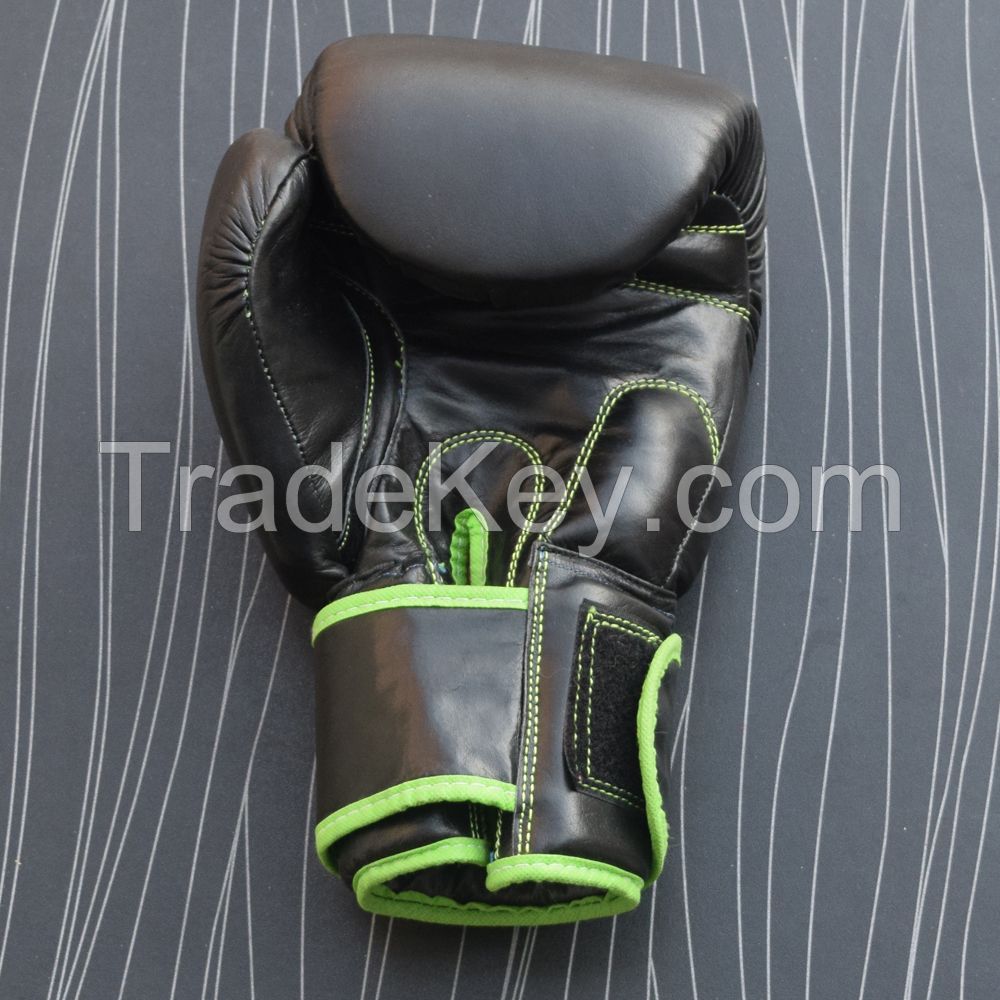 Real Black Leather Boxing Gloves Supplier