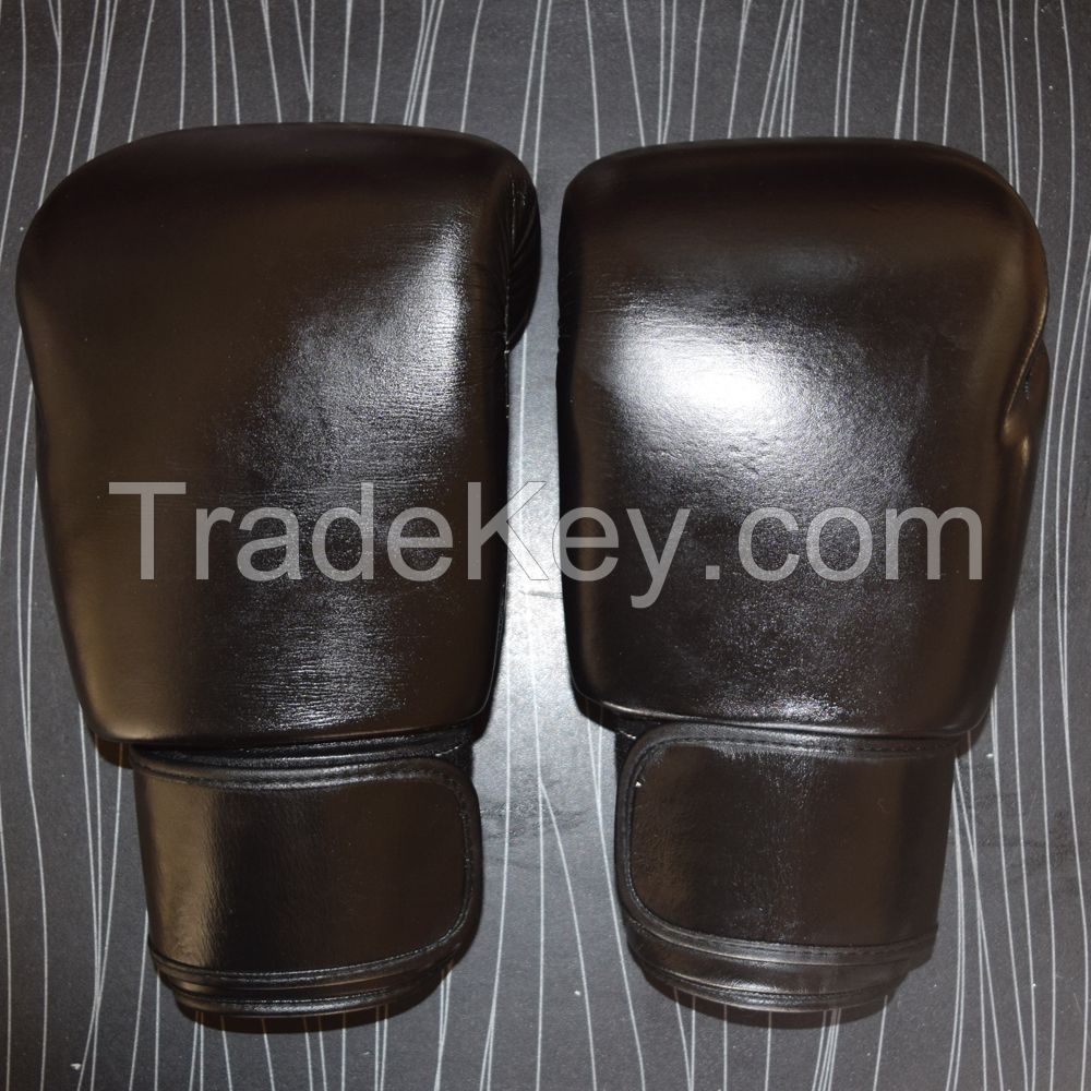 Real Black Leather Boxing Gloves Supplier