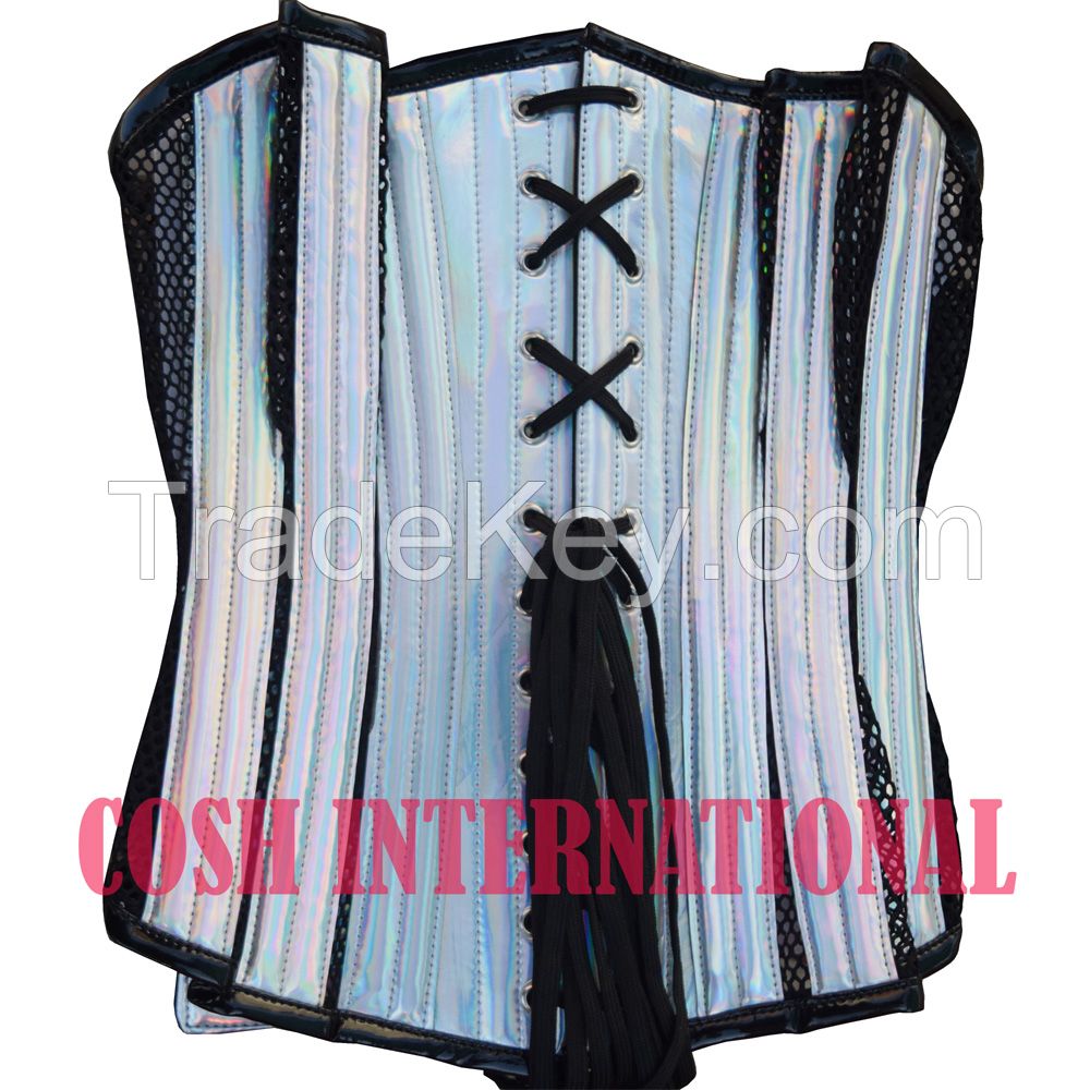 Holo Pvc Underbust Corsets Supplier