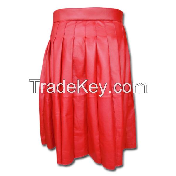 High Quality Red Leather Kilts Manufacturer