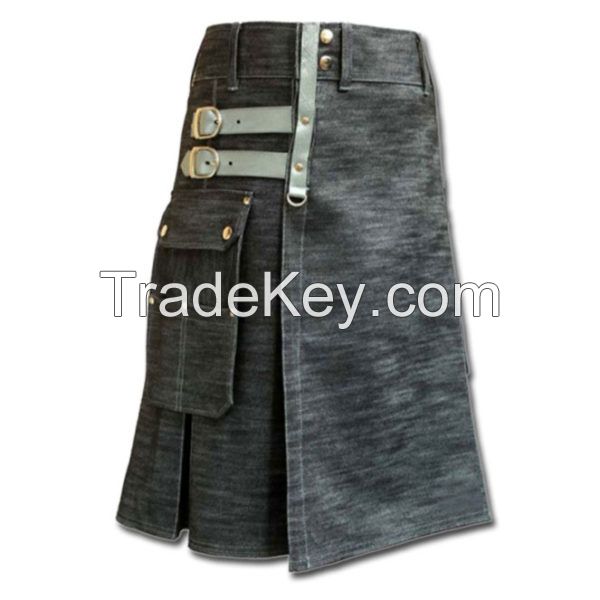 Denim Kilt For Stylish Men