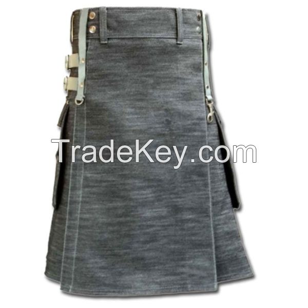 Denim Kilt For Stylish Men