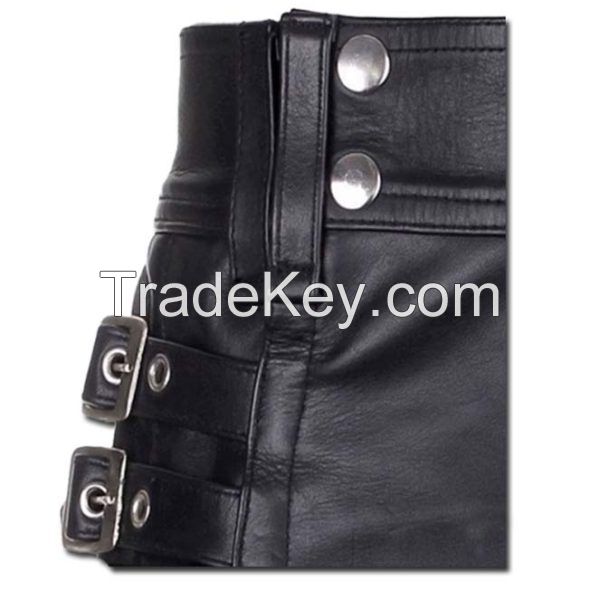 Leather Kilt With Twin Cargo Pockets