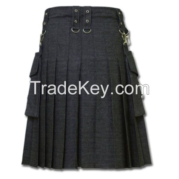 Deluxe Denim Fashionable Kilt