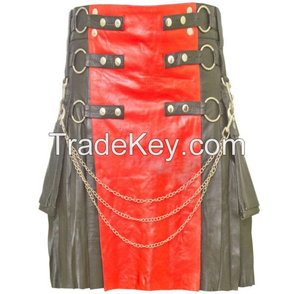 New Style Of Leather Kilts, Gothic And Club Wear Kilts