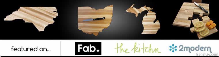 State-Shaped Cutting Boards