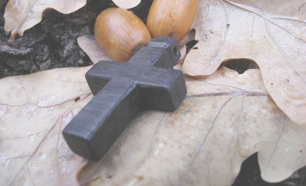 Black wooden crosses from  black material Bog Oak.