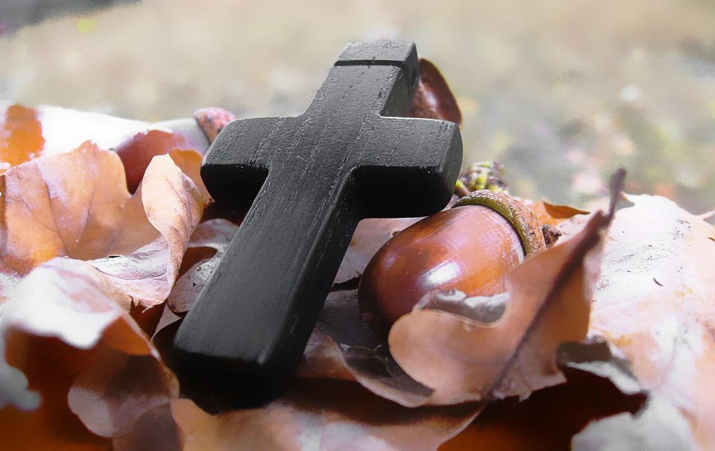 Black wooden crosses from  black material Bog Oak.