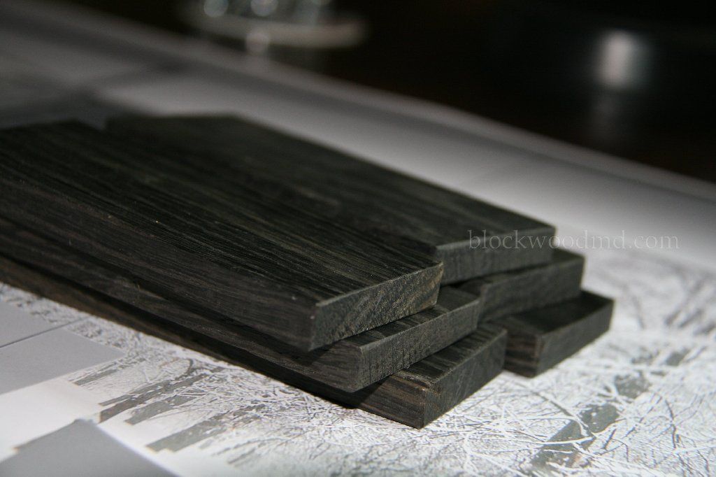 Blocks of black wood Bogwood