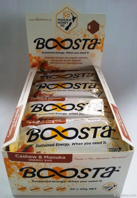 Boosta Cashew & Manuka Energy Bar 20 Pack Box