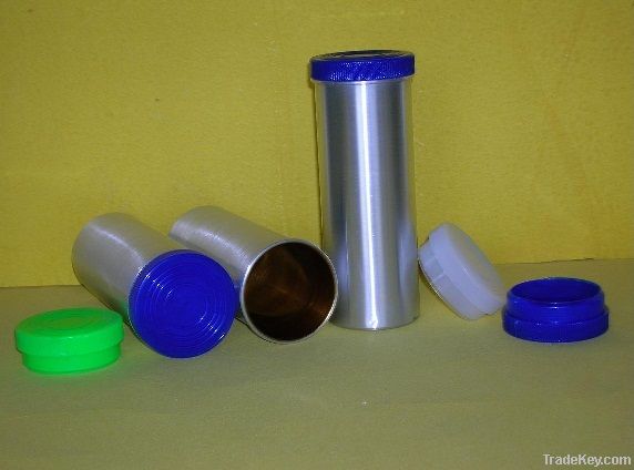 Aluminum Bottles With Plastic Collar