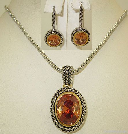 2 Pcs. Designer Cable Earring & Necklace Set