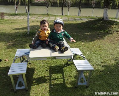 Factory outlets aluminium alloy folding tables and chairs, picnic tabl