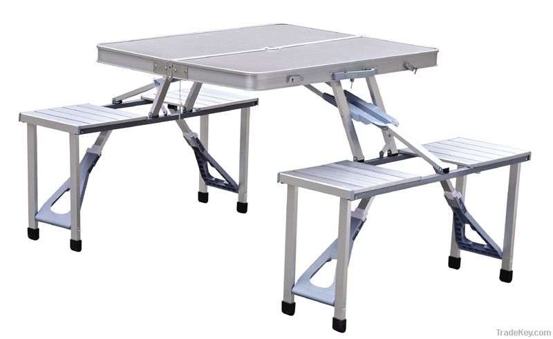 Factory outlets aluminium alloy folding tables and chairs, picnic tabl