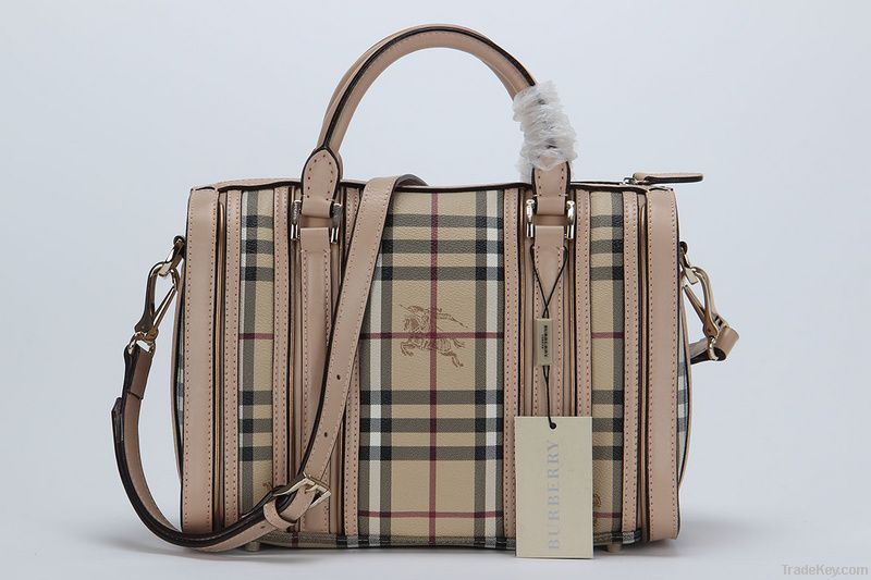 Wholesale Hotest Classic grid  lady's real leahter fashion handbags