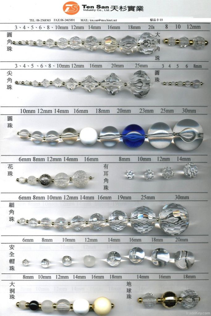 Different types of beads