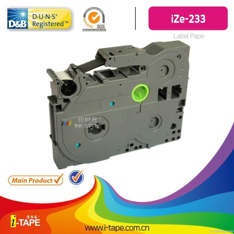 TZe-233(Length:10M)TZe tape for Brother P-touch label tape Printer