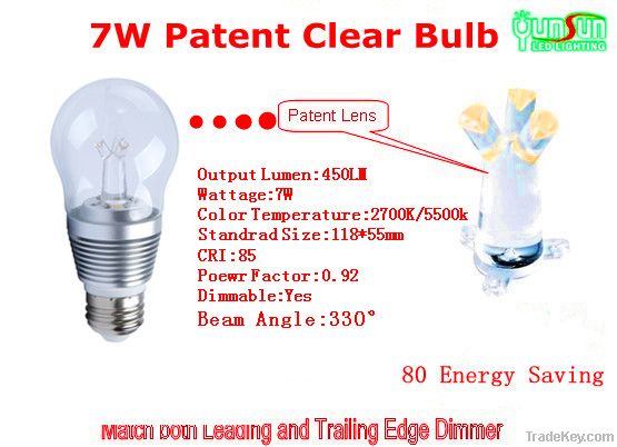 Dimmable E27 COB LED Bulb Lamp