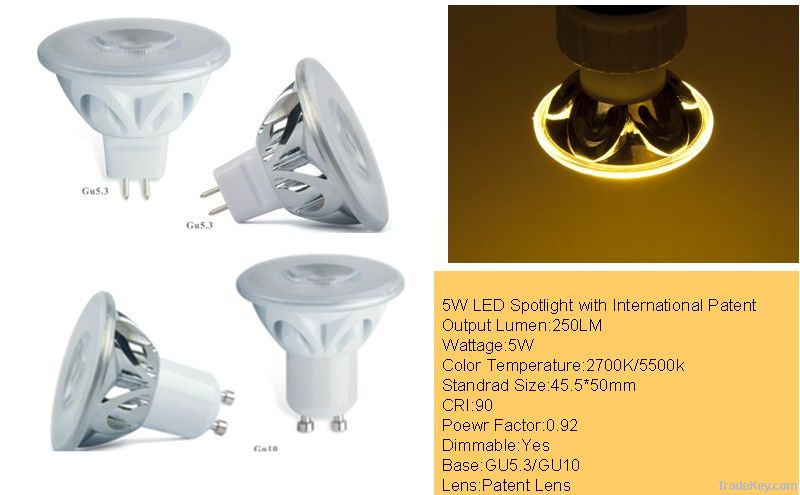 Dimmable GU10 COB LED Spotlight