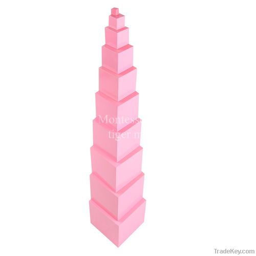 Montessori wooden toys-Pink tower