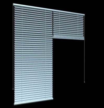 25mm Aluminum Venetian Window Blinds Pleated With Steel Headrail