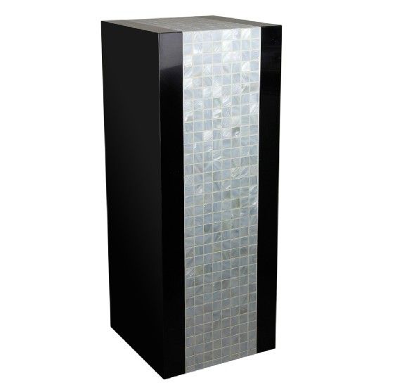 modern black marble with mosaic pedestal