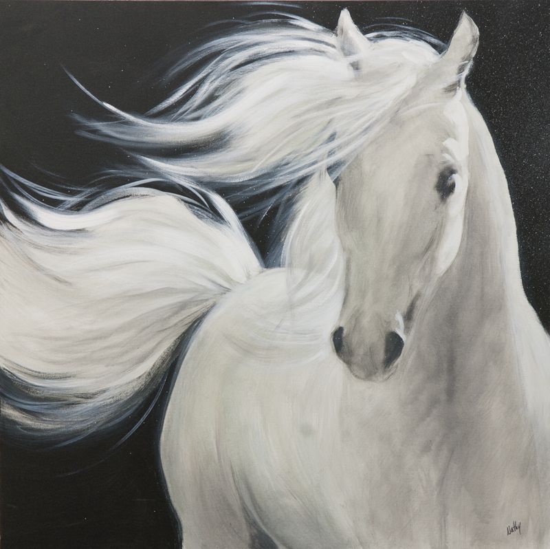 hand painted animal oil painting,horse painting