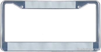 Zinc Alloy Chrome Blank Double Panel License Plate Frame