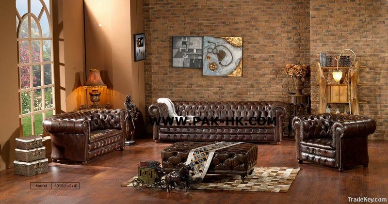 Antique leather furniture