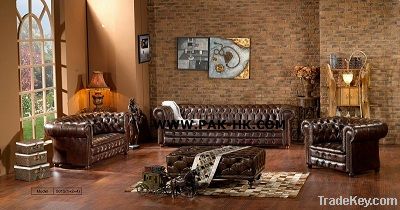 Antique leather furniture
