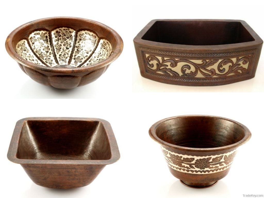 Mexican copper sinks - hand crafted sinks