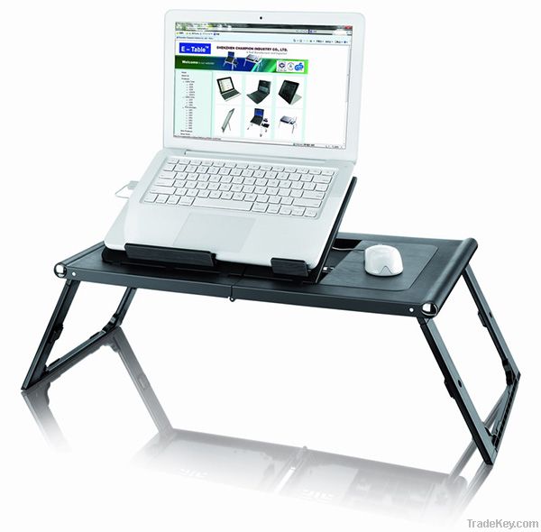 plastic laptop desk with two fans