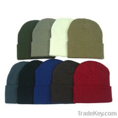 100% Acrylic Knitted Beanie Hat