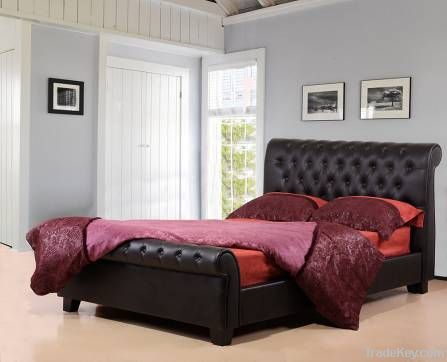 modern leather bed LBD09