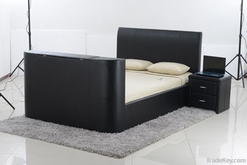 new design leather TV bed