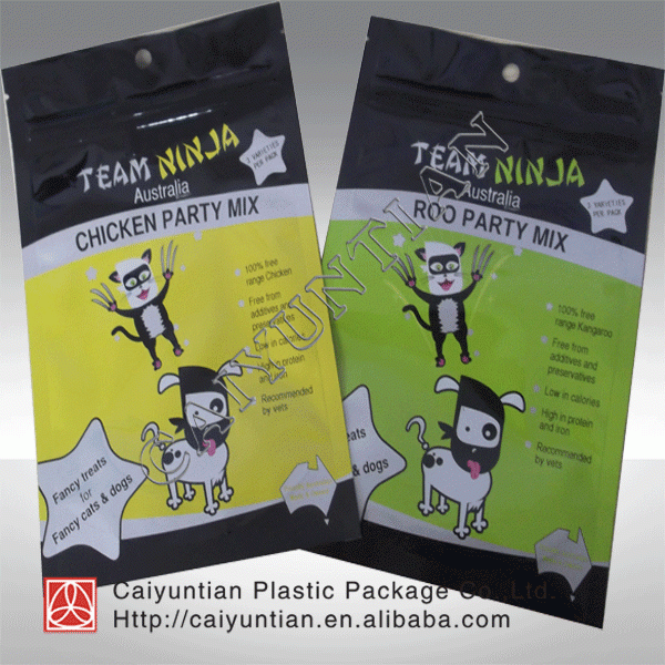 Plastic Pet Dog Food Bag With Resealable Zipper /customized colorful printing ziplock pet dog food bags with resealable zipper 