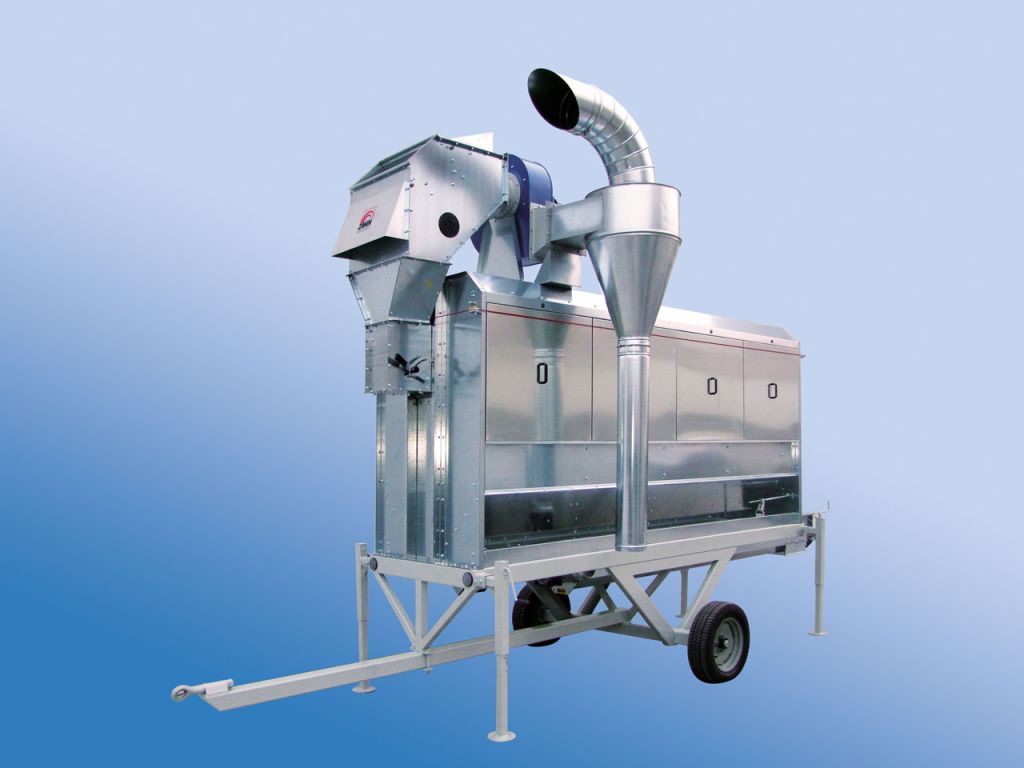 Trailer mounted Combined rotary drum cleaner with aspirator CM