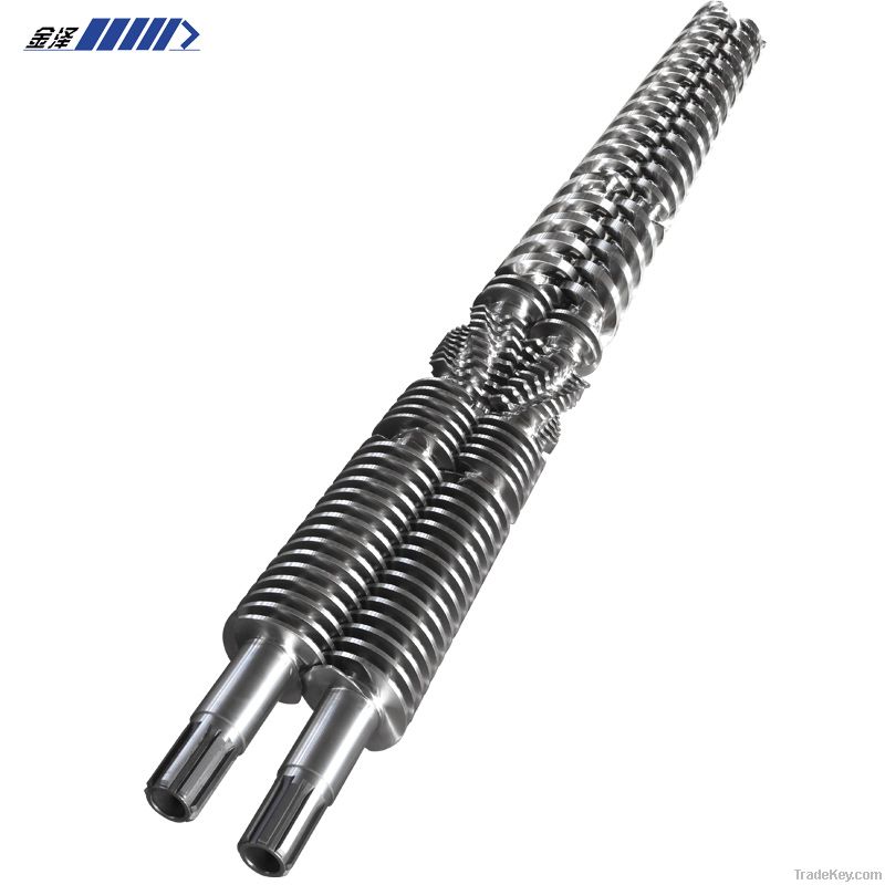 Conical Twin screw and barrel for pvc, upvc pipe extruders