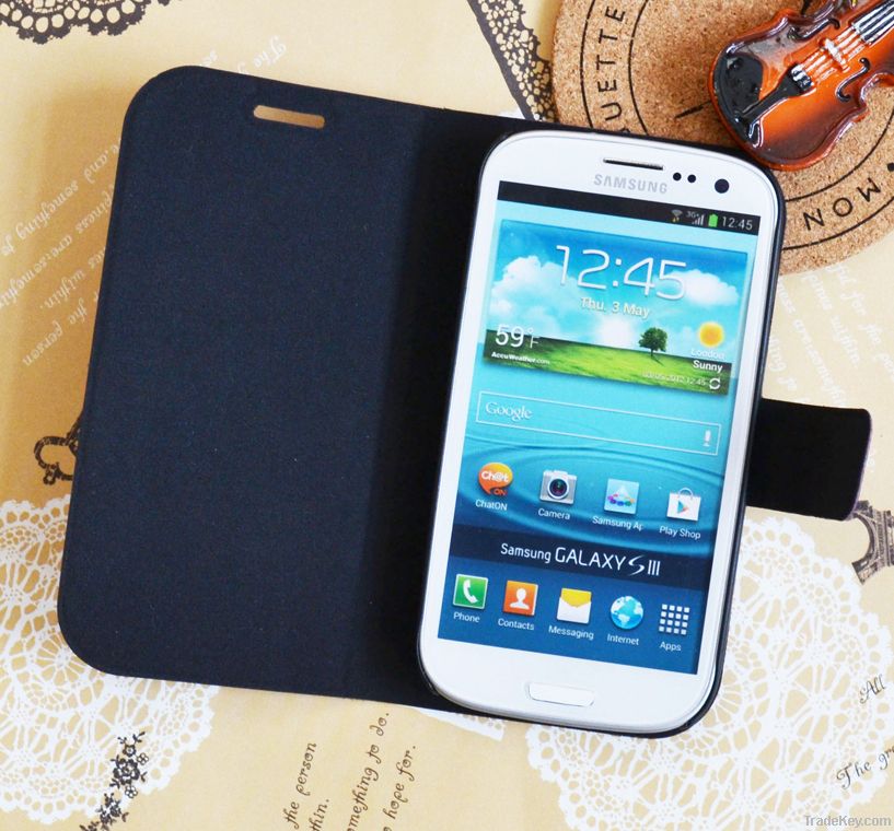 Ultra Slim Lichi Texture Flip Leather Case for Samsung Galaxy