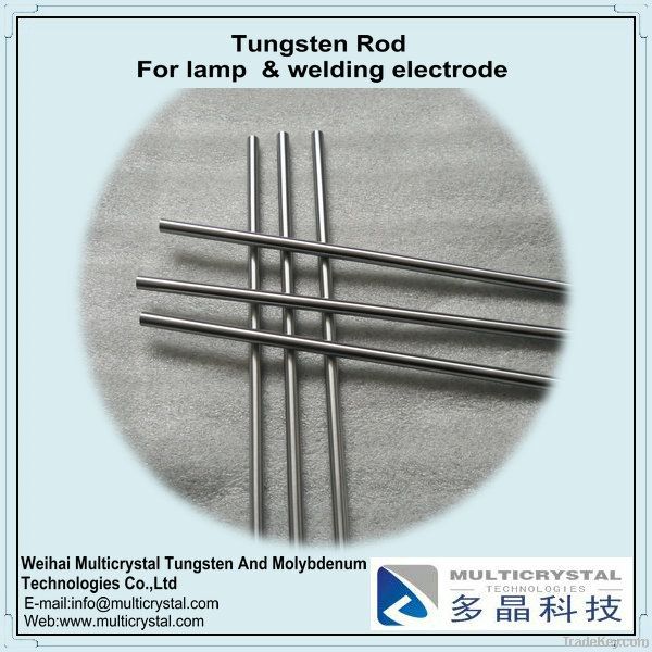 Tangsten rod for lamp electrode