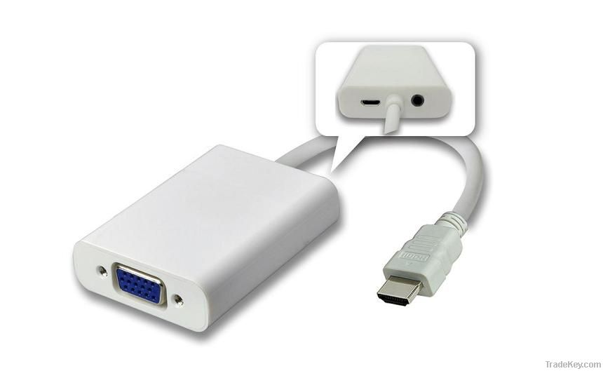 HDMI to VGA M/F Adapter with Audio Support