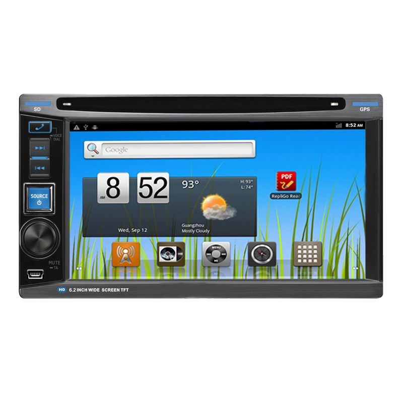 6.2" Universal 2 Din Car DVD and PC