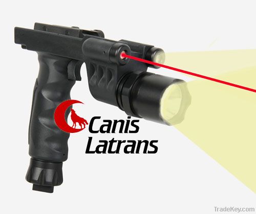 Grip flashlight w/ red laser and tracking