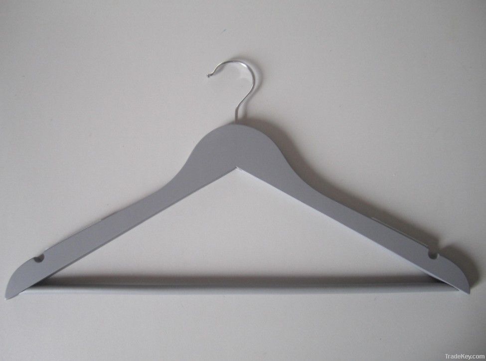 YG-01 clothes wooden hanger with bar/ wood hanger