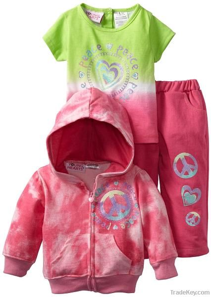 Fashion cute children clothes, kid's 2pcs clothing set