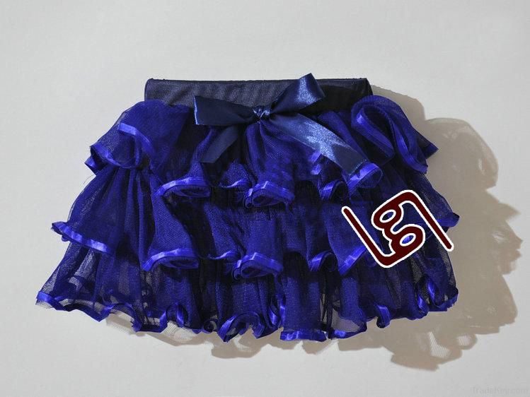 Children skirts Girls solid color cake skirt