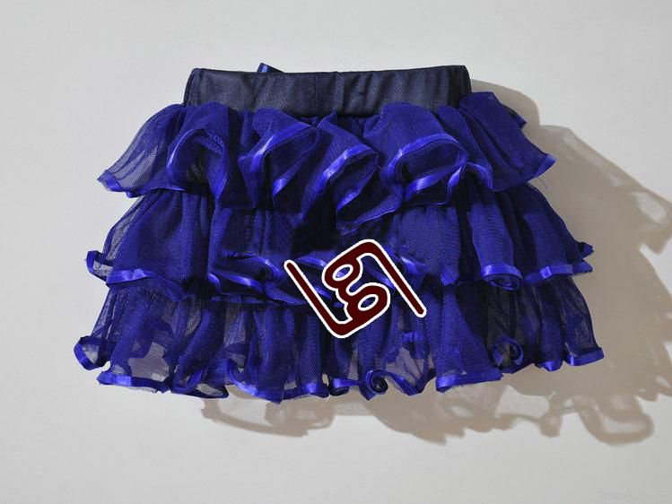 Children Skirts Girls Solid Color Cake Skirt